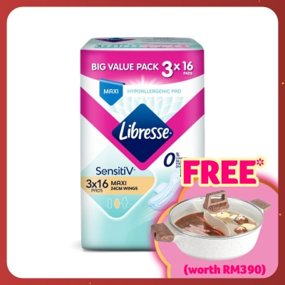 LIBRESSE SensitiV Maxi Wings 24cm 3x16s