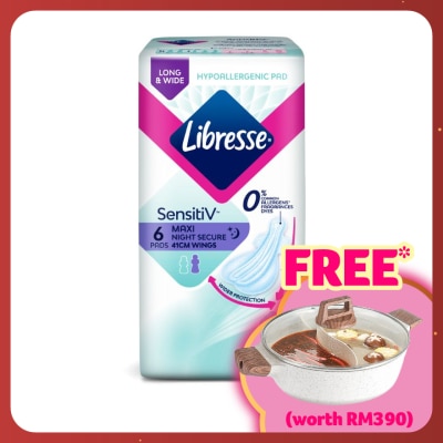 LIBRESSE SensitiV Wider Back Night Wings 41cm 6s