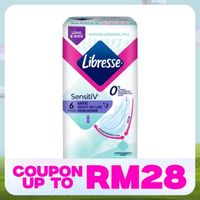 LIBRESSE SensitiV Wider Back Night Wings 41cm 6s