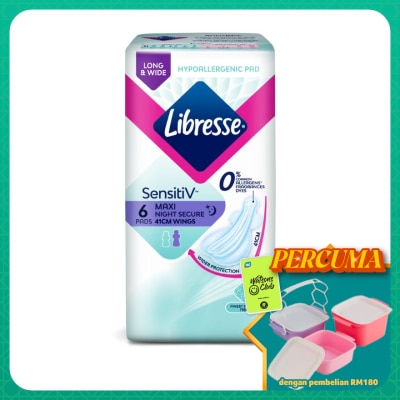 LIBRESSE - SensitiV Wider Back Night Wings 41cm 6s