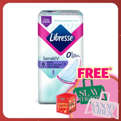 LIBRESSE SensitiV Wider Back Night Wings 41cm 6s