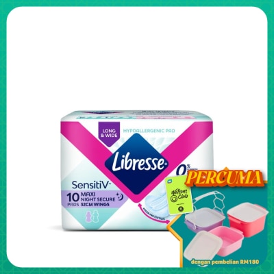 LIBRESSE - SensitiV Wider Back Night Wings 32cm 10s