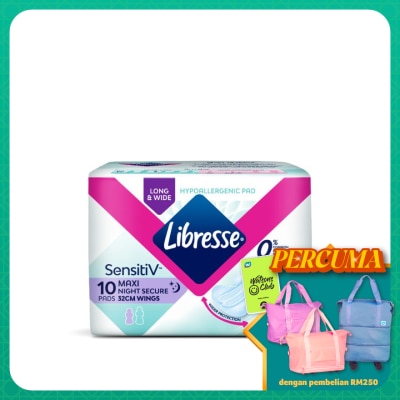 LIBRESSE SensitiV Wider Back Night Wings 32cm 10s