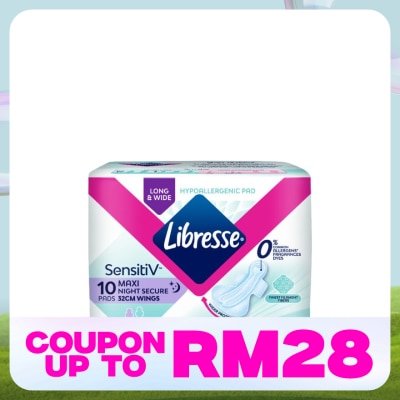 LIBRESSE SensitiV Wider Back Night Wings 32cm 10s