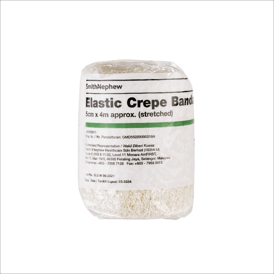 ELASTIC CREPE BANDAGE (MEDIUM WT.) 5CM X 4M