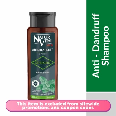 NATURVITAL Anti-Dandruff Shampoo (Men) - Greasy 300ML