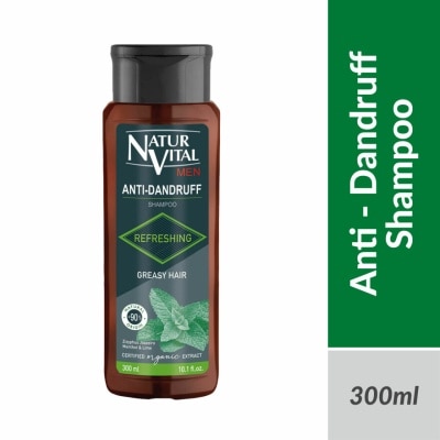 NATURVITAL Anti-Dandruff Shampoo (Men) - Greasy 300ML