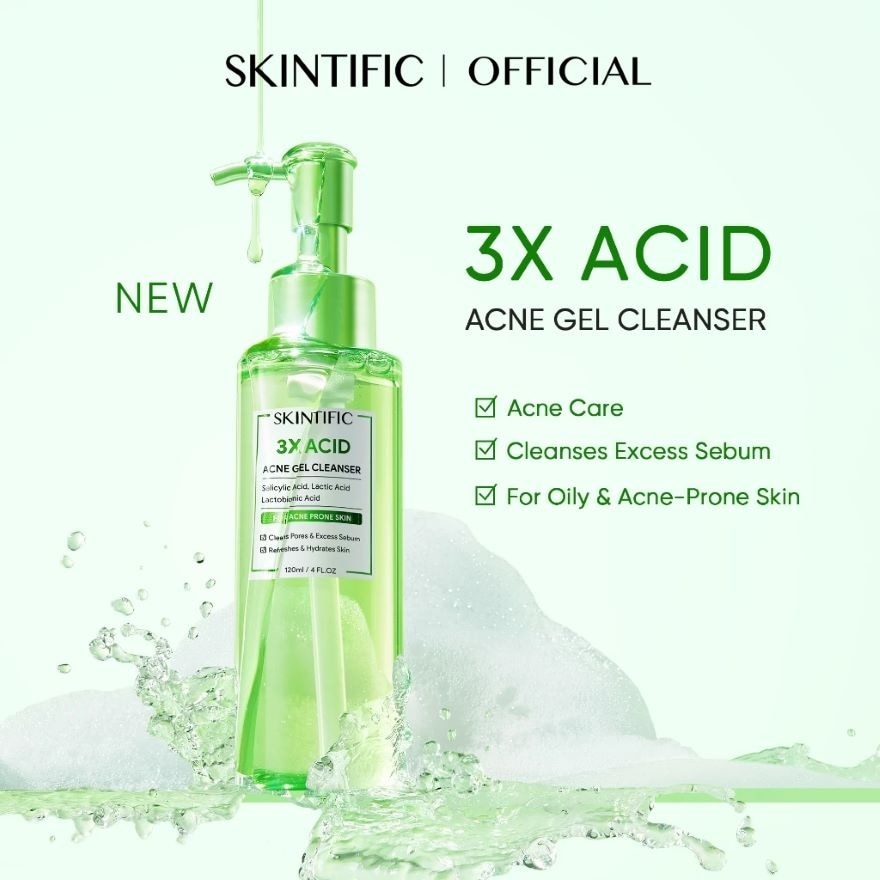 3X Acid Acne Gel Cleanser 120ml