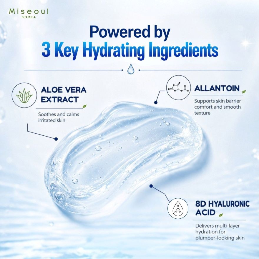 Aloe Vera 8D Hyaluronic Acid Soothing Gel 98% 300g