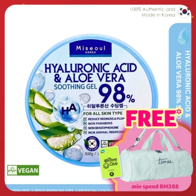 MISEOUL Hyaluronic and Aloe Vera Soothing Gel 98% 300g