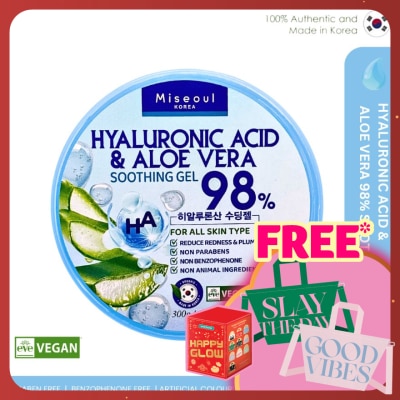 MISEOUL Hyaluronic and Aloe Vera Soothing Gel 98% 300g