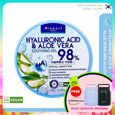 MISEOUL - Hyaluronic and Aloe Vera Soothing Gel 98% 300g