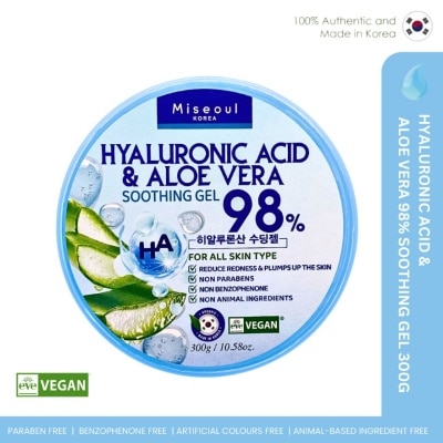 MISEOUL Hyaluronic and Aloe Vera Soothing Gel 98% 300g