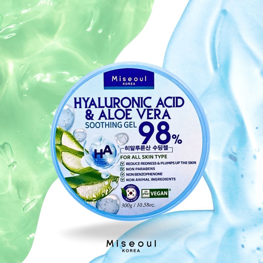 Hyaluronic and Aloe Vera Soothing Gel 98% 300g