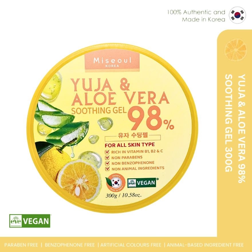 Yuja and Aloe Vera Soothing Gel 98% 300g