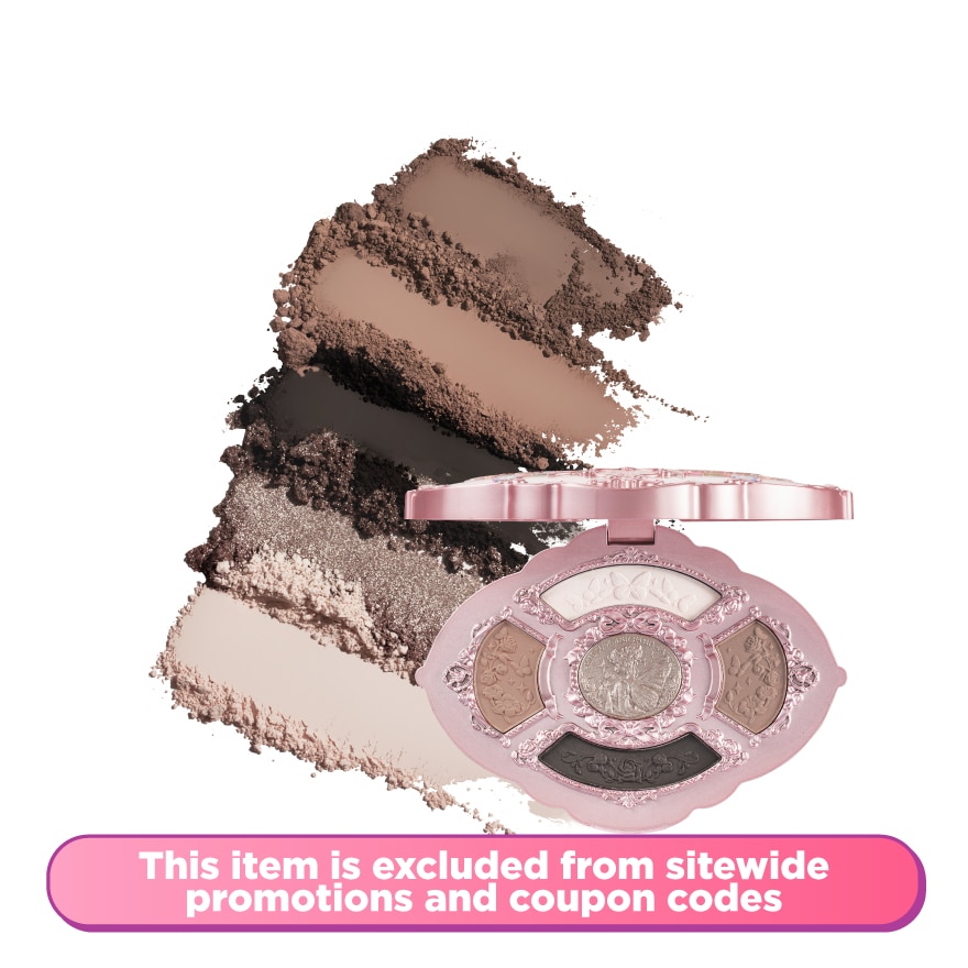 Midsummer Fairytales Collection Embossed Five-Color Makeup Palette 01 Hazel Fawn
