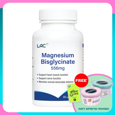 LAC Magnesium Bisglycinate 556mg 60s