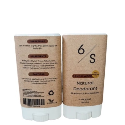 6 PERSCENT Sandalwood Natural Deodorant 15g
