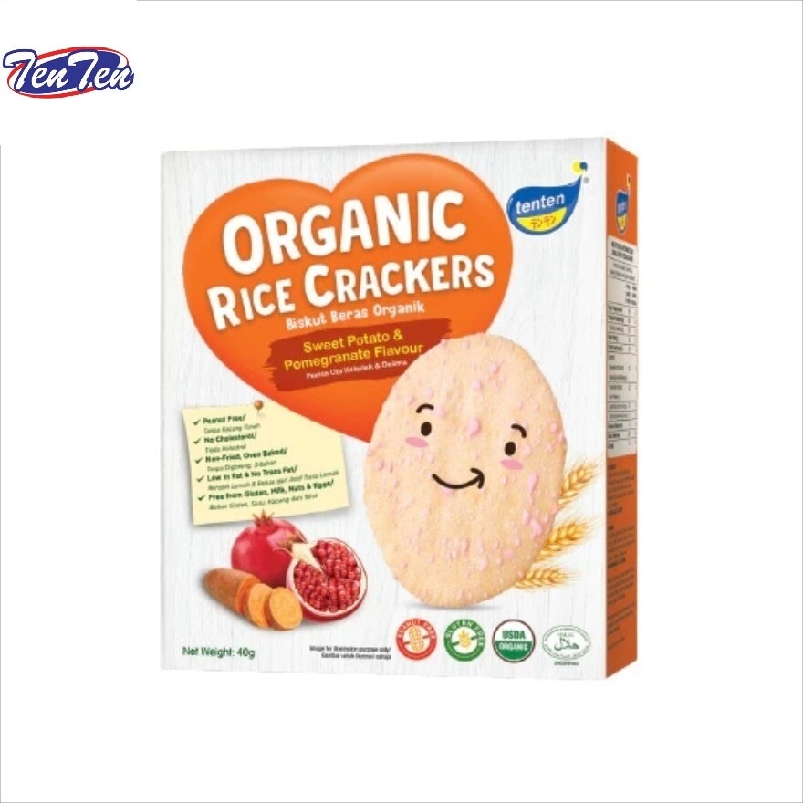 Org Rice Crackers Sweet Potato 40G