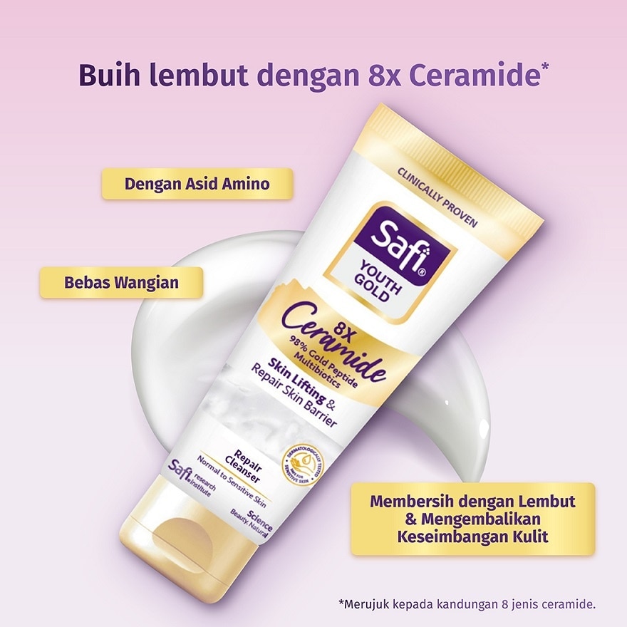 Youth Gold 8X Ceramide Repair Balancing Cleanser 100G