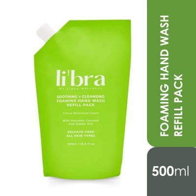 LI'BRA BY LIBRA WELLNESS Soothing & Cleansing Foaming Hand WasH Refill Pack 500ML