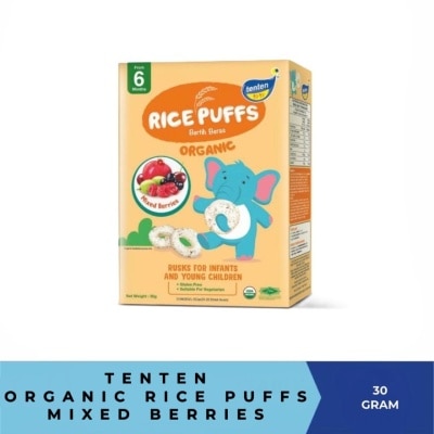 TEN TEN Organic Rice Puffs Mix Berries 30G