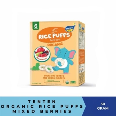 TEN TEN Organic Rice Puffs Mix Berries 30G