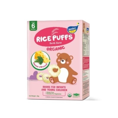 TEN TEN Org Rice Puffs Cheese & Brocolli 30G