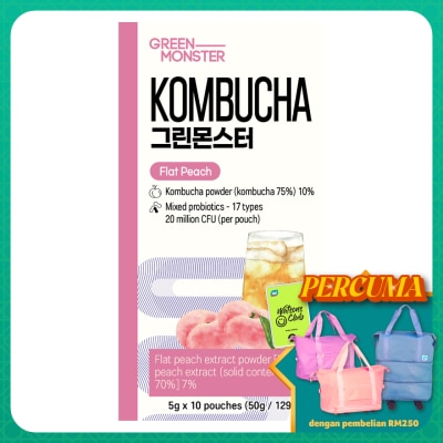 GREEN MONSTER - Kombucha Flat Peach Flavoured 5gx10s