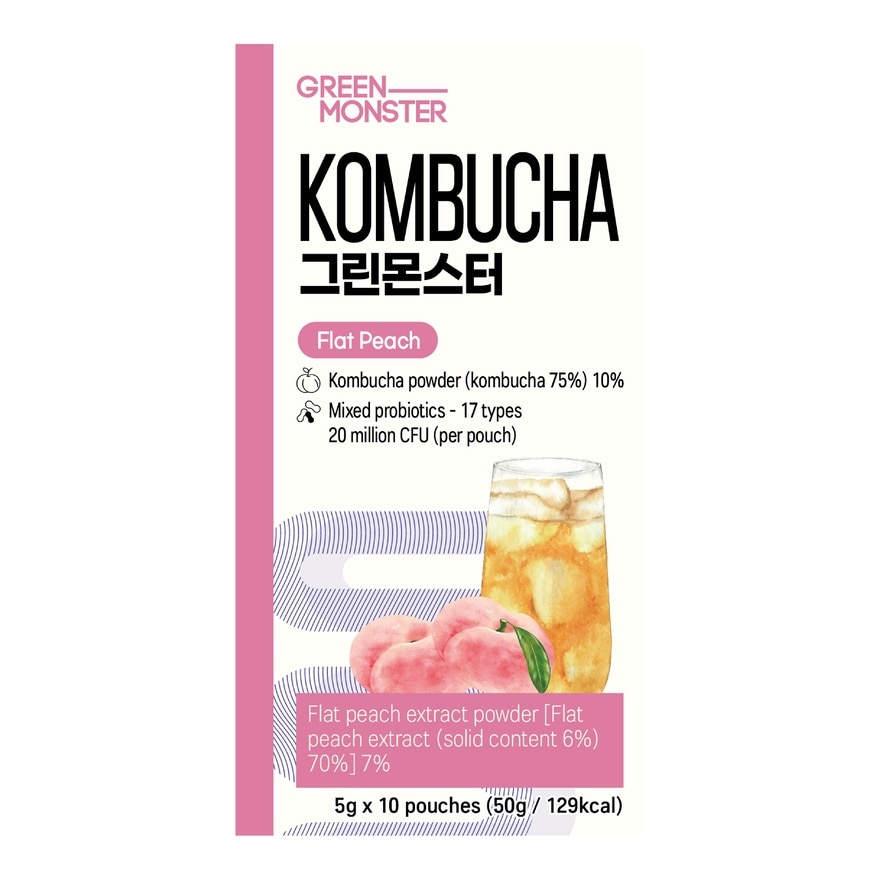 Kombucha Flat Peach Flavoured 5gx10s
