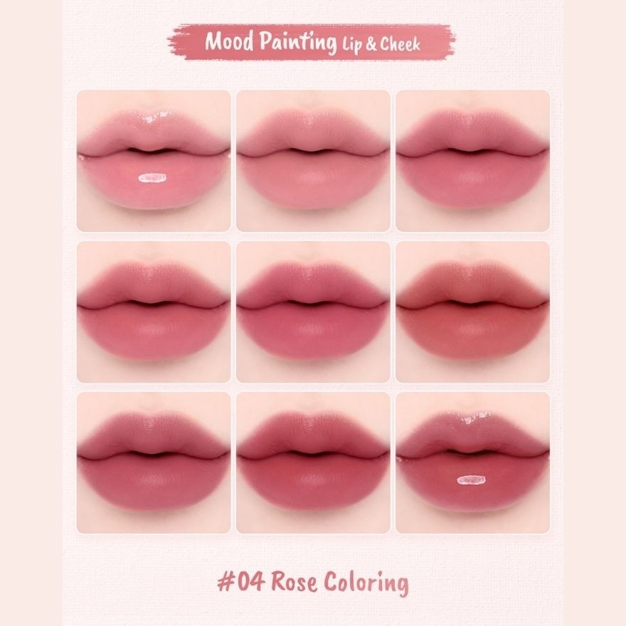 Mood Painting Lip & Cheek Palette 04 Rose Coloring