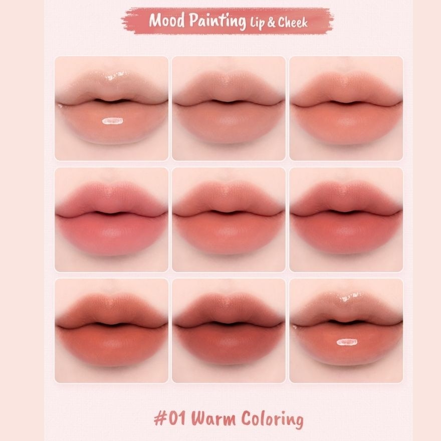 Mood Painting Lip & Cheek Palette 01 Warm Coloring