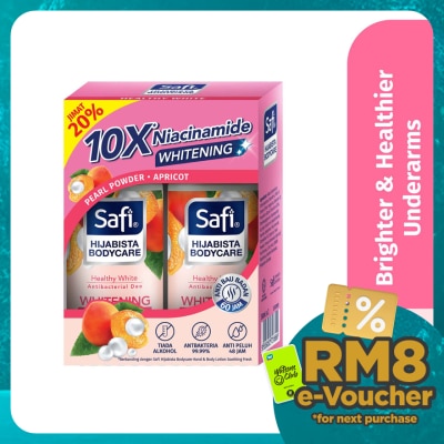 SAFI Hijabista Bodycare Deodorant Roll On Healthy White 50mlx2