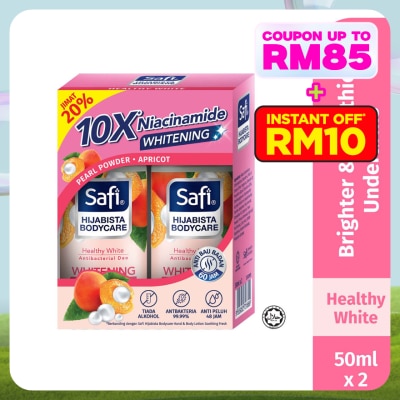 SAFI Hijabista Bodycare Deodorant Roll On Healthy White 50mlx2