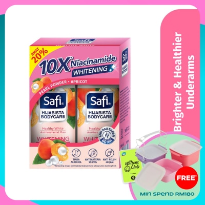 SAFI Hijabista Bodycare Deodorant Roll On Healthy White 50mlx2