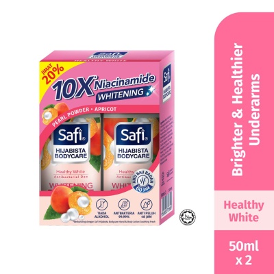 SAFI - Hijabista Bodycare Deodorant Roll On Healthy White 50mlx2