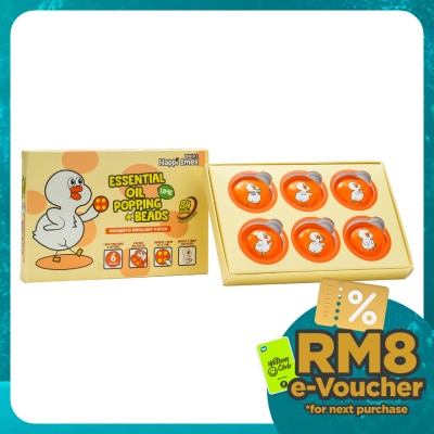 HAPPI SMELL Essential Oil Popping Beads Lime Flavour Mosquito Patch 6s