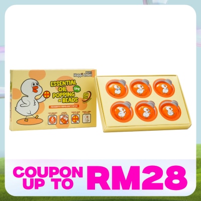 HAPPI SMELL Essential Oil Popping Beads Lime Flavour Mosquito Patch 6s