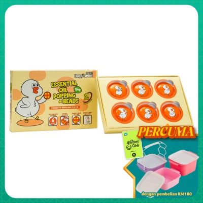 HAPPI SMELL - Essential Oil Popping Beads Lime Flavour Mosquito Patch 6s