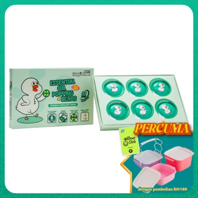 HAPPI SMELL - Essential Oil Popping Beads Sea Salt Flavour Mosquito Patch 6s