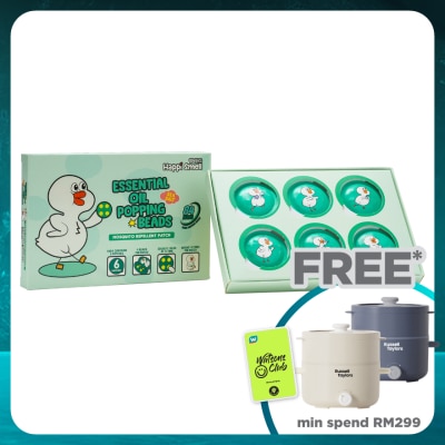 HAPPI SMELL Essential Oil Popping Beads Sea Salt Flavour Mosquito Patch 6s