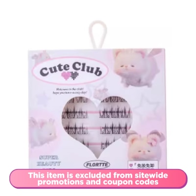 FLORTTE Self-Adhesive Glue-Free False Eyelashes -N06 Lazy Girl