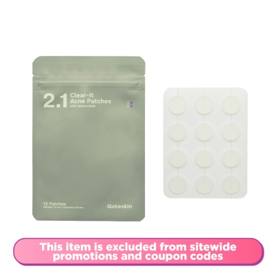 GOTE, Goteskin Clear-It Acne Patches 12s | Watsons Malaysia
