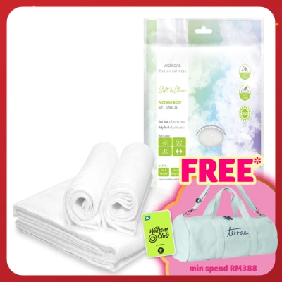 WATSONS Face and Body Soft Towel Set 1s + 2s