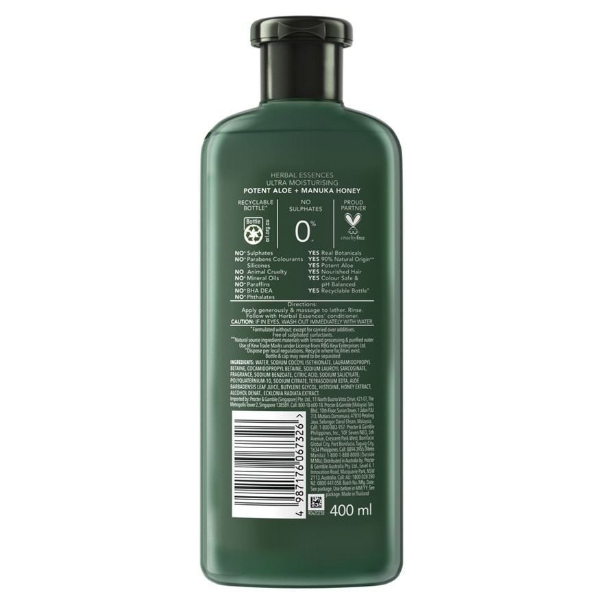 Aloe & Manuka Honey Shampoo 400ml