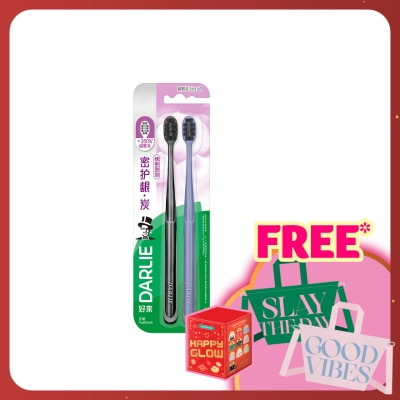 DARLIE Toothbrush High Density Gum Care Charcoal 2s