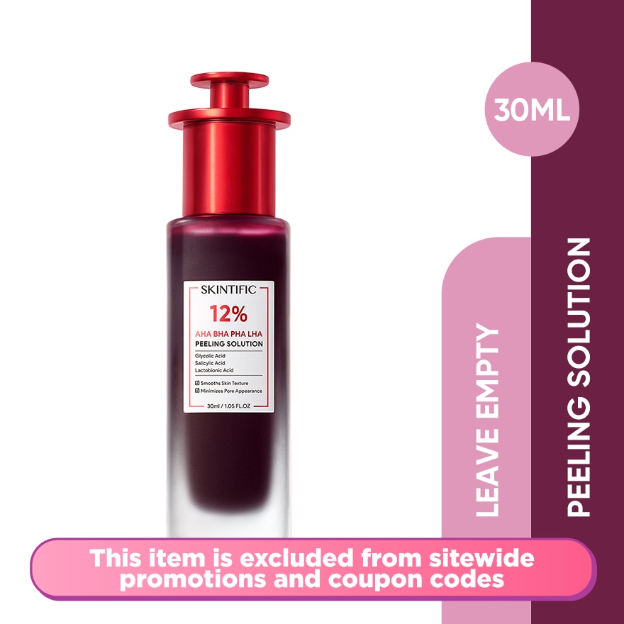 12% AHA BHA PHA LHA Peeling Solution 30ml