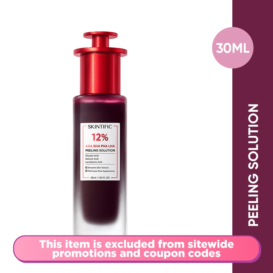 12% AHA BHA PHA LHA Peeling Solution 30ml