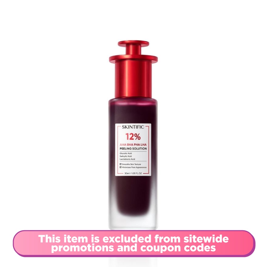 12% AHA BHA PHA LHA Peeling Solution 30ml