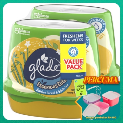 GLADE - Essences Elite Bamboo Forest & White Tea 180gm x2